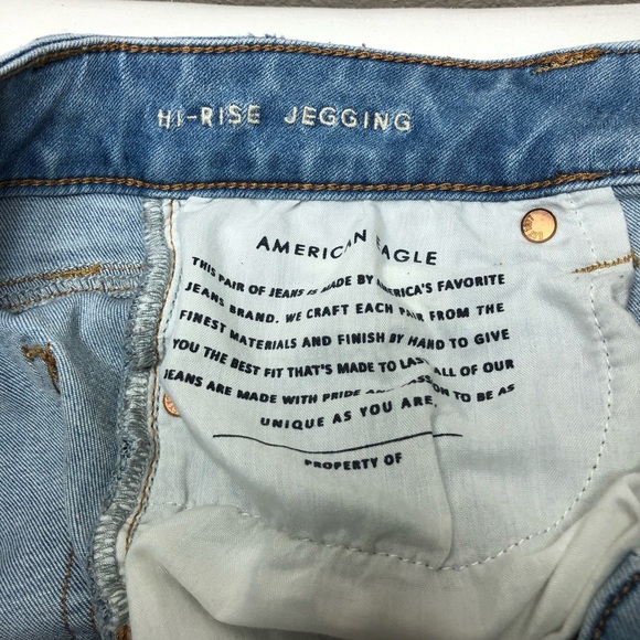 American Eagle Outfitters Nex(T) Level Stretch Tapered High Rise Blue Jegging 8R - Picture 10 of 16